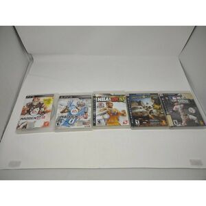 PS3 Sport Games Lot of 5 Madden 12/13, NBA 2K10, Motorstorm, MLB 09 The Show